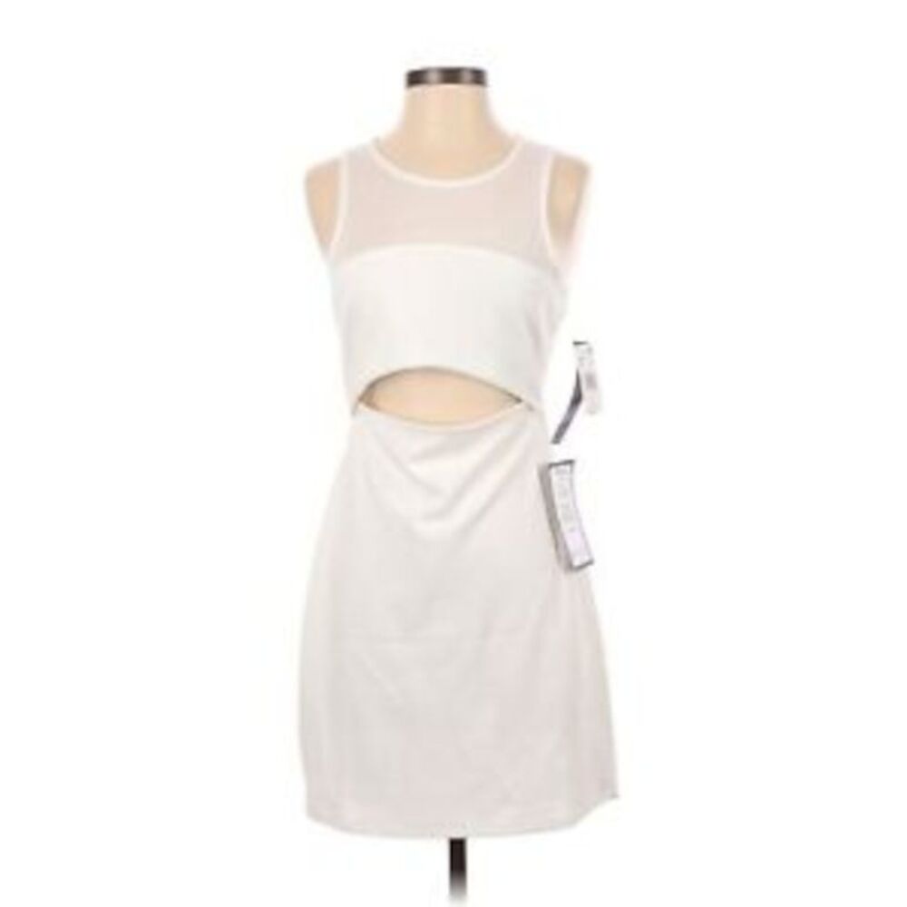 TRIXXI Womens Body Con Short Dress White Sleeveless Party Lined Juniors 11